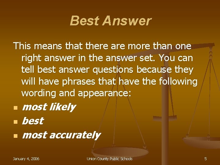 Best Answer This means that there are more than one right answer in the