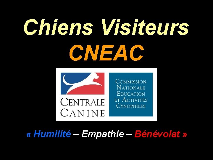 Chiens Visiteurs CNEAC « Humilité – Empathie – Bénévolat » 