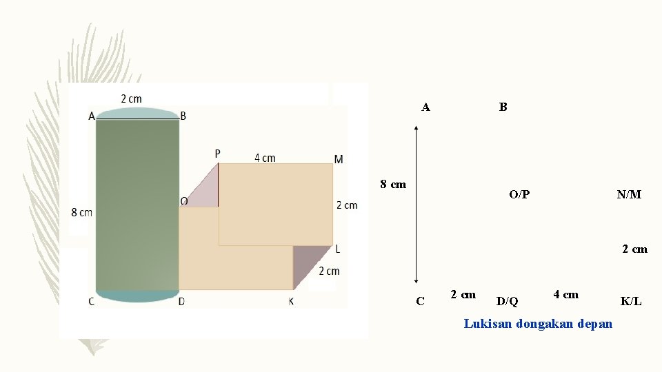 A B 8 cm O/P N/M 2 cm C 2 cm D/Q 4 cm