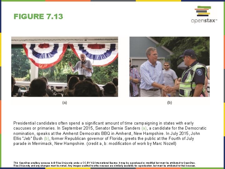 FIGURE 7. 13 Presidential candidates often spend a significant amount of time campaigning in