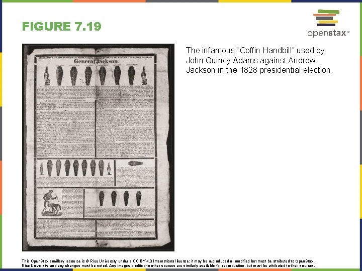 FIGURE 7. 19 The infamous “Coffin Handbill” used by John Quincy Adams against Andrew