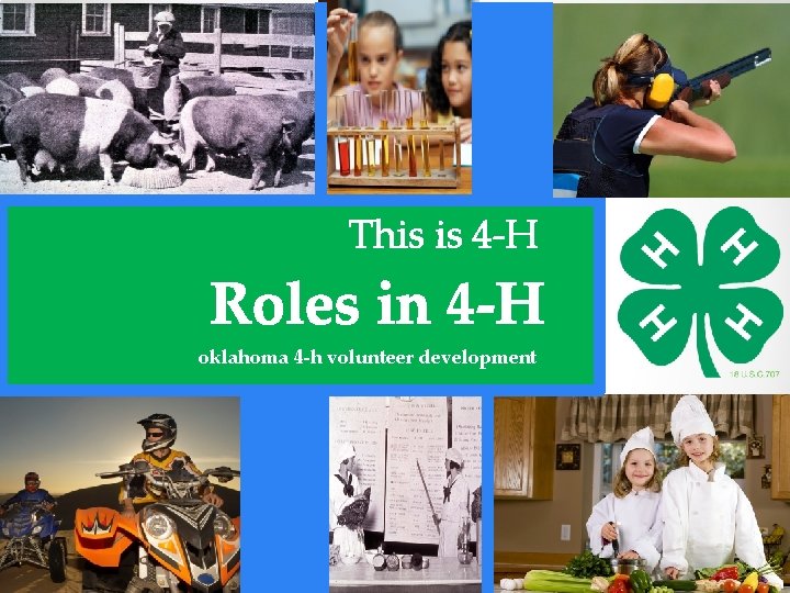 This is 4 -H Roles in 4 -H oklahoma 4 -h volunteer development 