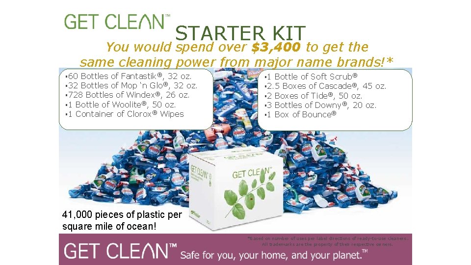 STARTER KIT You would spend over $3, 400 to get the same cleaning power