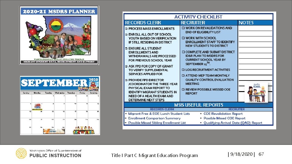 Title I Part C Migrant Education Program | 9/18/2020 | 67 