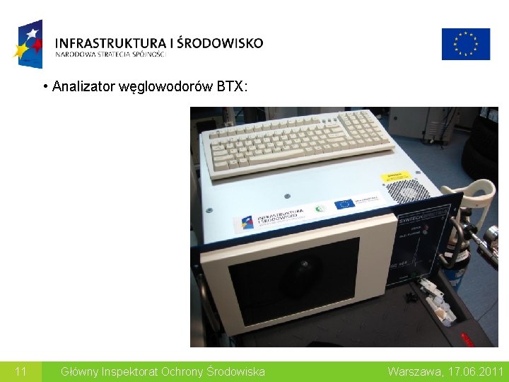  • Analizator węglowodorów BTX: 11 Główny Inspektorat Ochrony Środowiska Warszawa, 17. 06. 2011