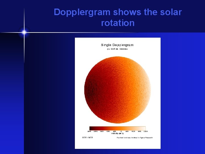 Dopplergram shows the solar rotation 