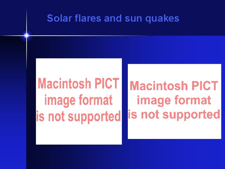 Solar flares and sun quakes 