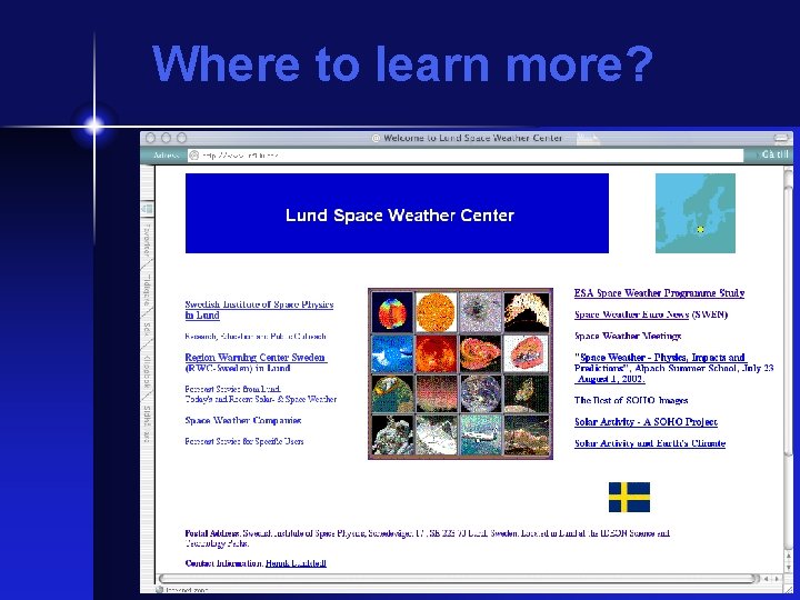 Where to learn more? 