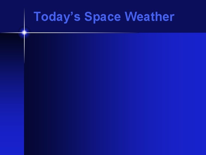 Today’s Space Weather 