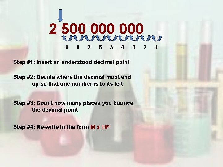 2 500 000 9 8 7 6 5 4 3 Step #1: Insert an