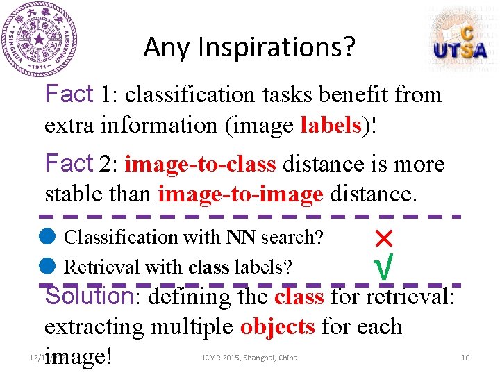 Any Inspirations? Fact 1: classification tasks benefit from extra information (image labels)! Fact 2: