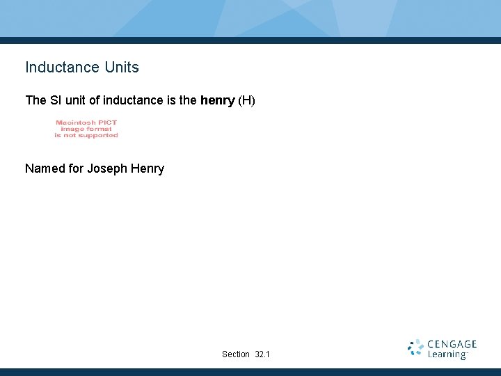 Inductance Units The SI unit of inductance is the henry (H) Named for Joseph