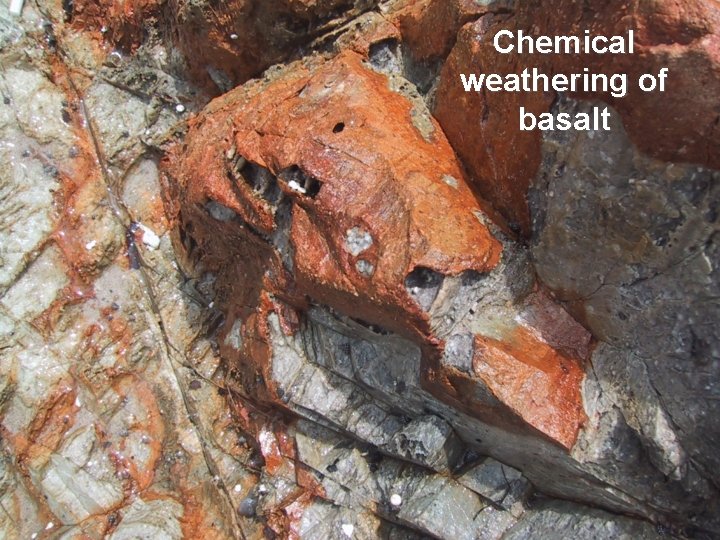 Chemical weathering of basalt 