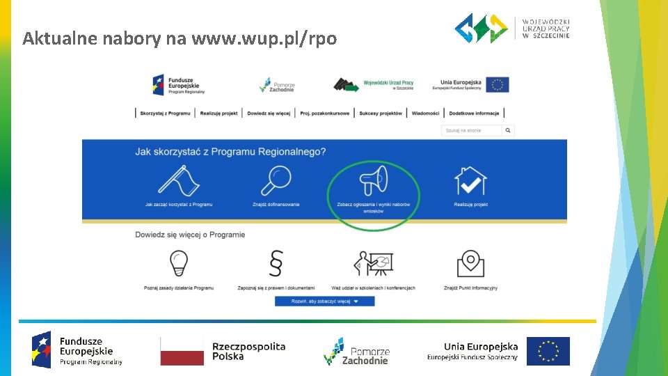 Aktualne nabory na www. wup. pl/rpo 