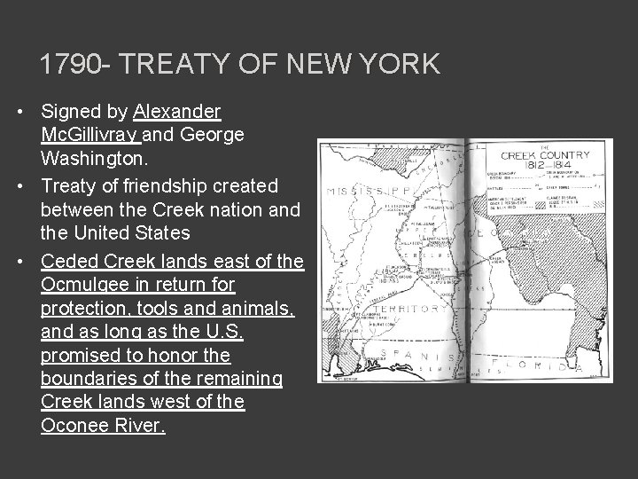 1790 - TREATY OF NEW YORK • Signed by Alexander Mc. Gillivray and George