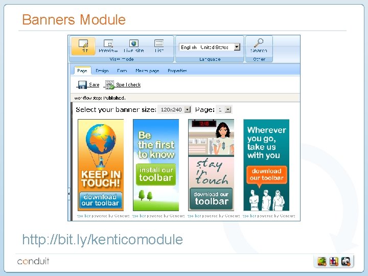 Banners Module http: //bit. ly/kenticomodule Banners Module http: //bit. ly/kenticomodule