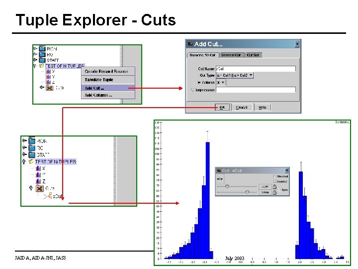 Tuple Explorer - Cuts JAIDA, AIDA-JNI, JAS 3 July 2003 