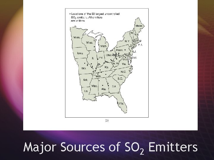 Major Sources of SO 2 Emitters 