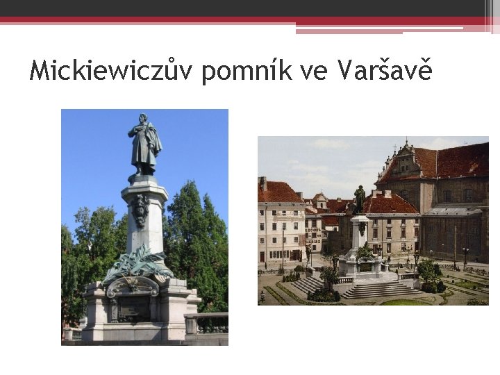 Mickiewiczův pomník ve Varšavě 