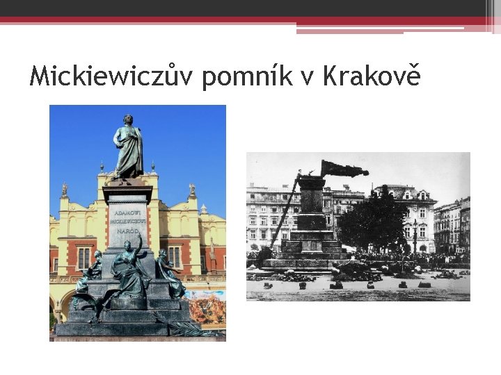 Mickiewiczův pomník v Krakově 