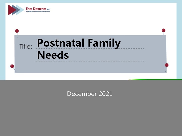 Postnatal Family Needs December 2021 