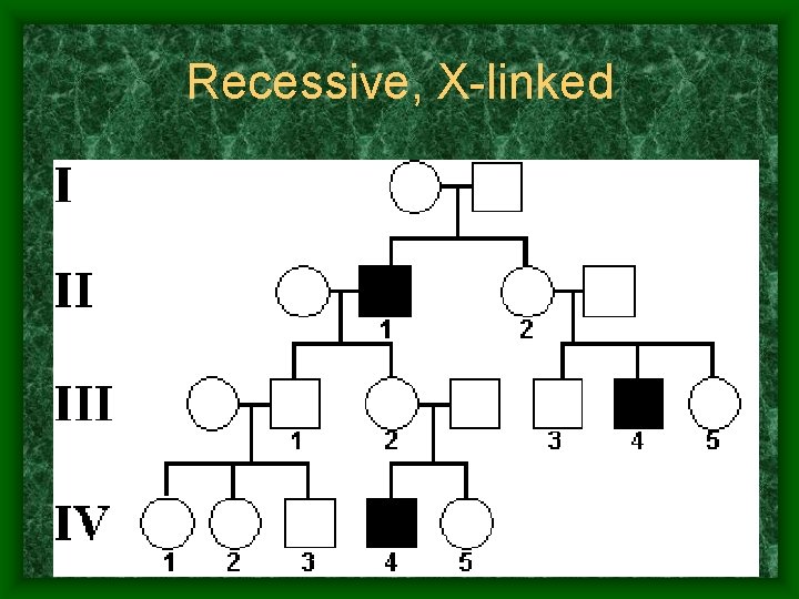 Recessive, X-linked 