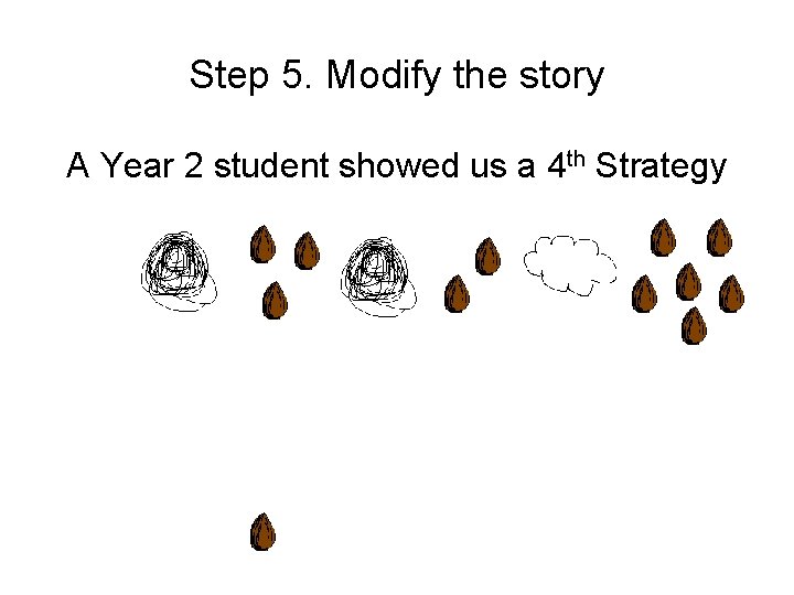 Step 5. Modify the story A Year 2 student showed us a 4 th