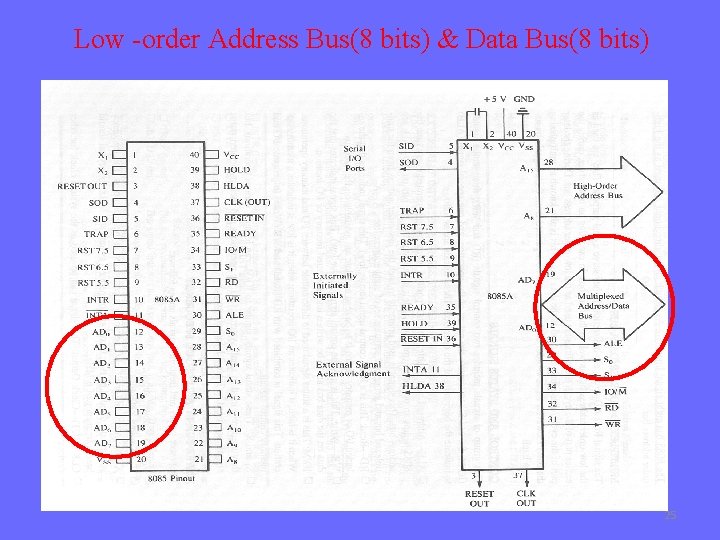 Low -order Address Bus(8 bits) & Data Bus(8 bits) 25 