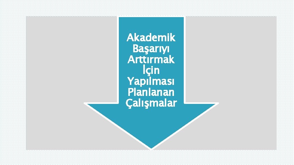 Akademik Başarıyı Arttırmak İçin Yapılması Planlanan Çalışmalar 