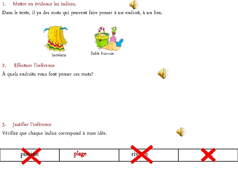 1. Mettre en évidence les indices. Dans le texte, il ya des mots qui