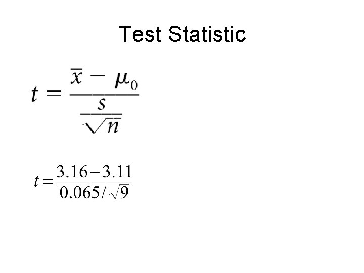 Test Statistic 