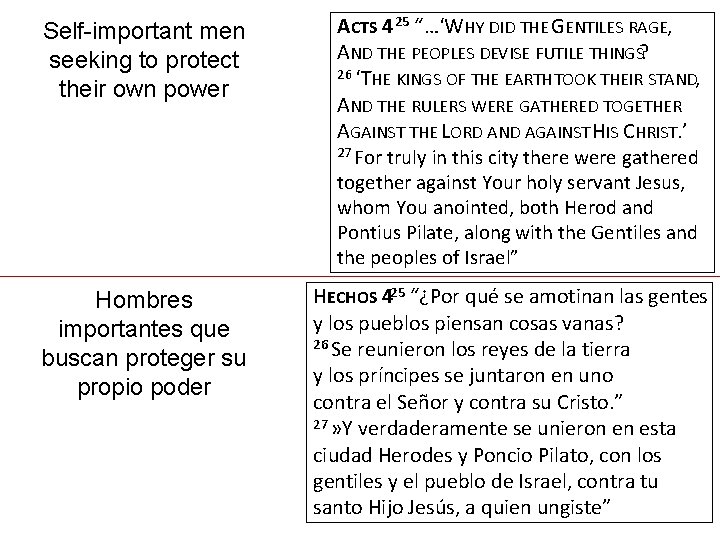 Self-important men seeking to protect their own power Hombres importantes que buscan proteger su