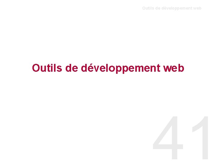 Outils de développement web 41 