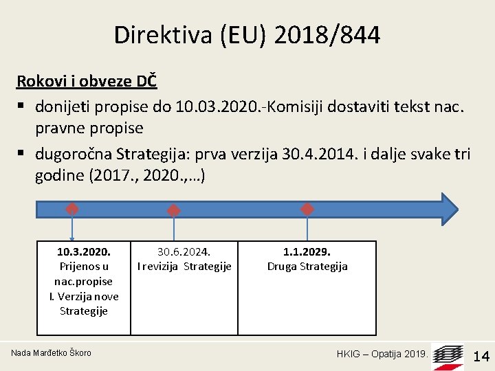 Direktiva (EU) 2018/844 Rokovi i obveze DČ § donijeti propise do 10. 03. 2020.