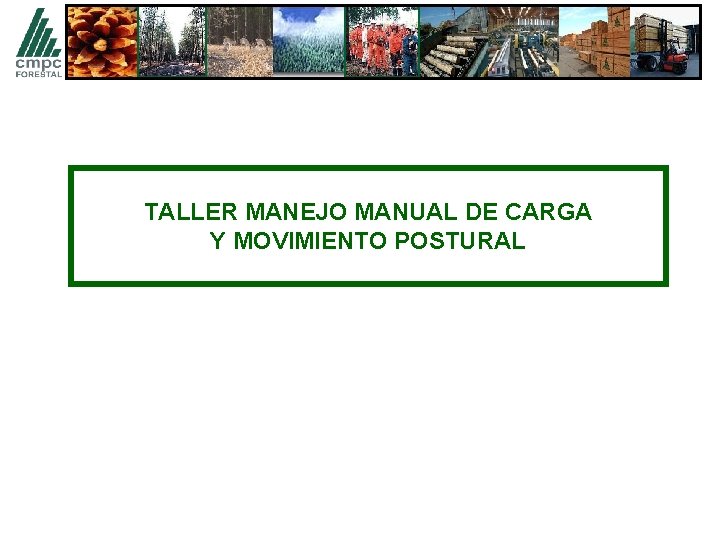 TALLER MANEJO MANUAL DE CARGA Y MOVIMIENTO POSTURAL 