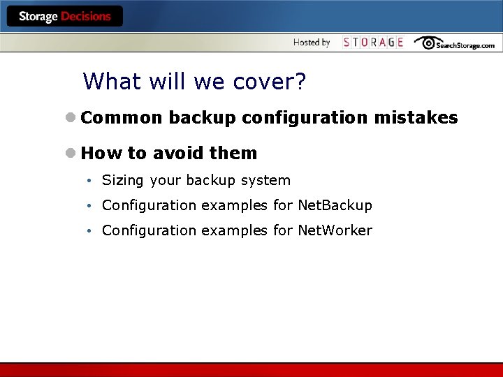 BACKUPGETTING STARTED Backup School Presented by W Curtis