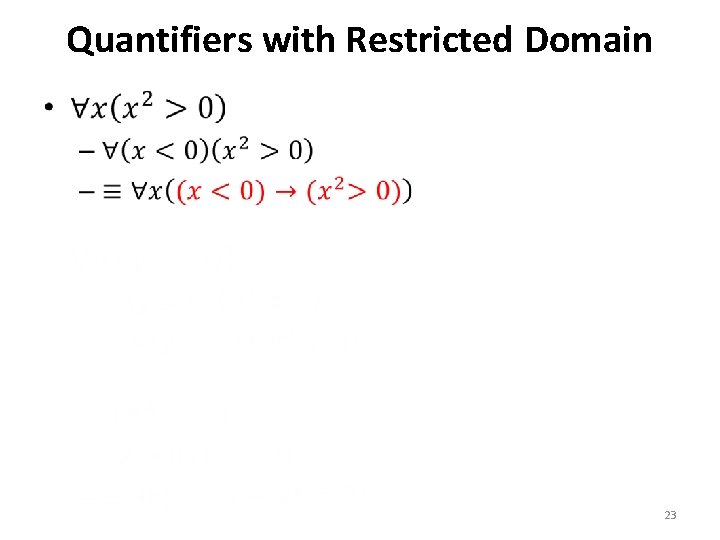 Quantifiers with Restricted Domain • 23 