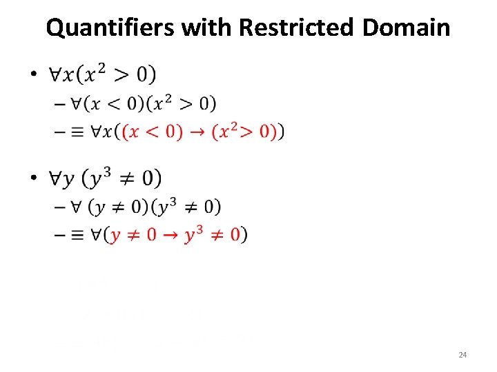 Quantifiers with Restricted Domain • 24 
