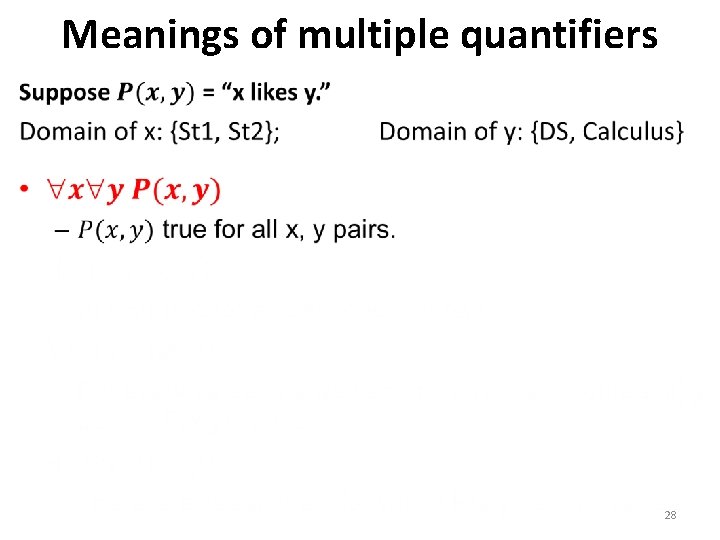 Meanings of multiple quantifiers • 28 