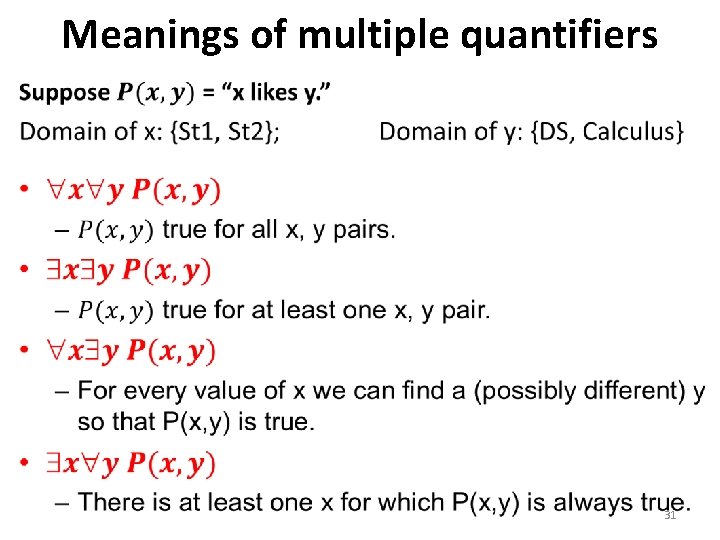 Meanings of multiple quantifiers • 31 