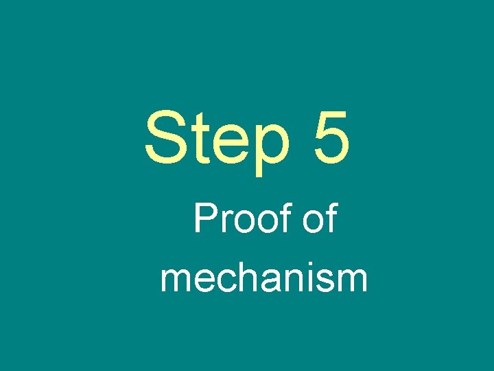 Step 5 Proof of mechanism 