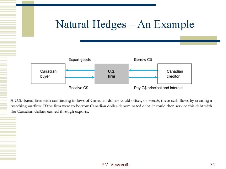 Natural Hedges – An Example P. V. Viswanath 35 