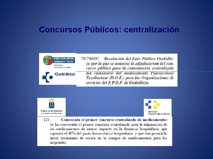 Concursos Públicos: centralización 