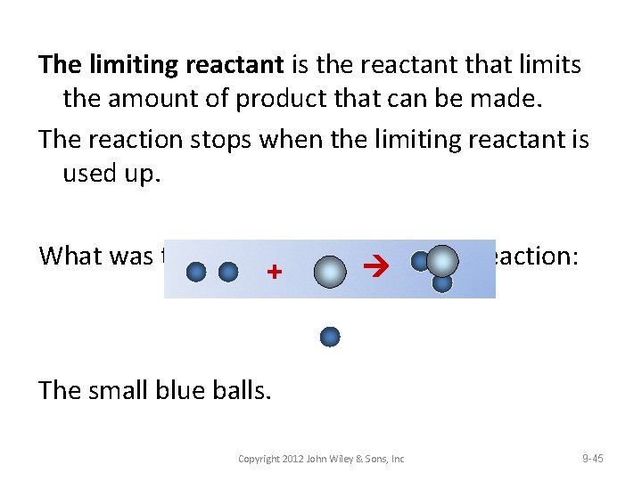 The limiting reactant is the reactant that limits the amount of product that can