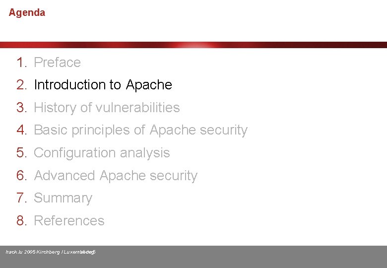 Apache security Improving the security of your web