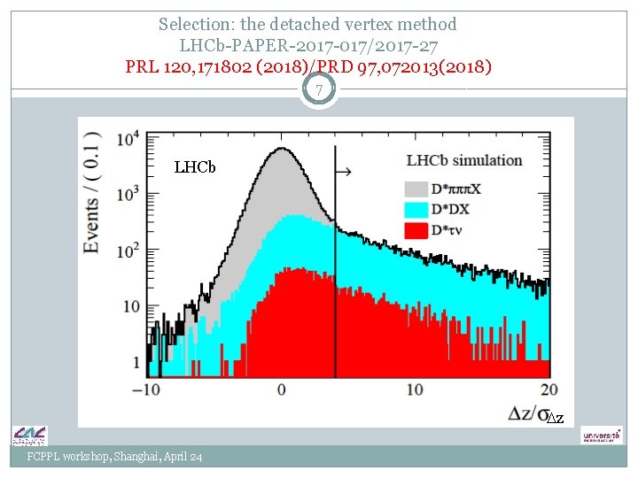 Selection: the detached vertex method LHCb-PAPER-2017 -017/2017 -27 PRL 120, 171802 (2018)/PRD 97, 072013(2018)