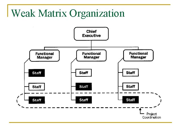 Weak Matrix Organization 