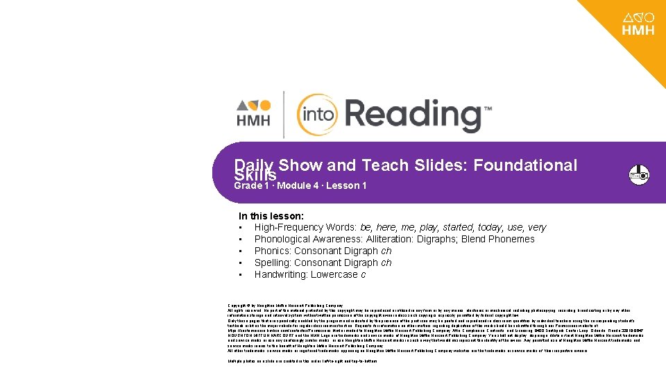 Daily Show and Teach Slides Foundational Skills Grade