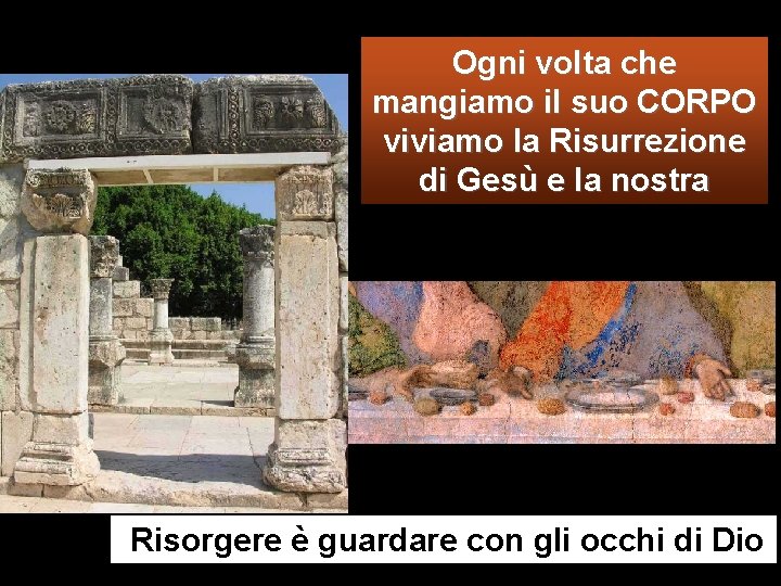 Ogni volta che mangiamo il suo CORPO la Risurrezione «In viviamo verità, in verità