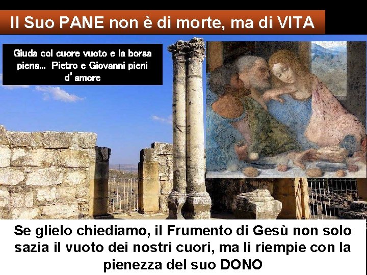 Il Suo PANE non è di morte, ma di VITA Giuda col cuore vuoto